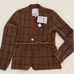NWT: NVLT Women's Houndstooth Knit Blazer